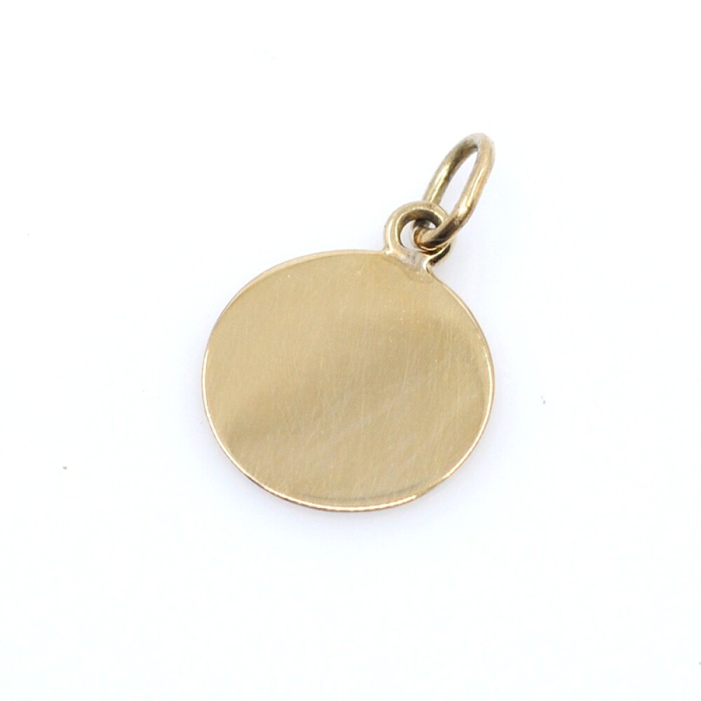 Medalla en oro 18k lisa redonda. Diametro 12mm Medalla en oro 18k lisa redonda. Diametro 12mm