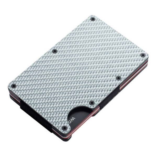 Billetera Tarjetero Bloqueo Rfid Anti Clonación Calidad Variante Color Plateado Labrado