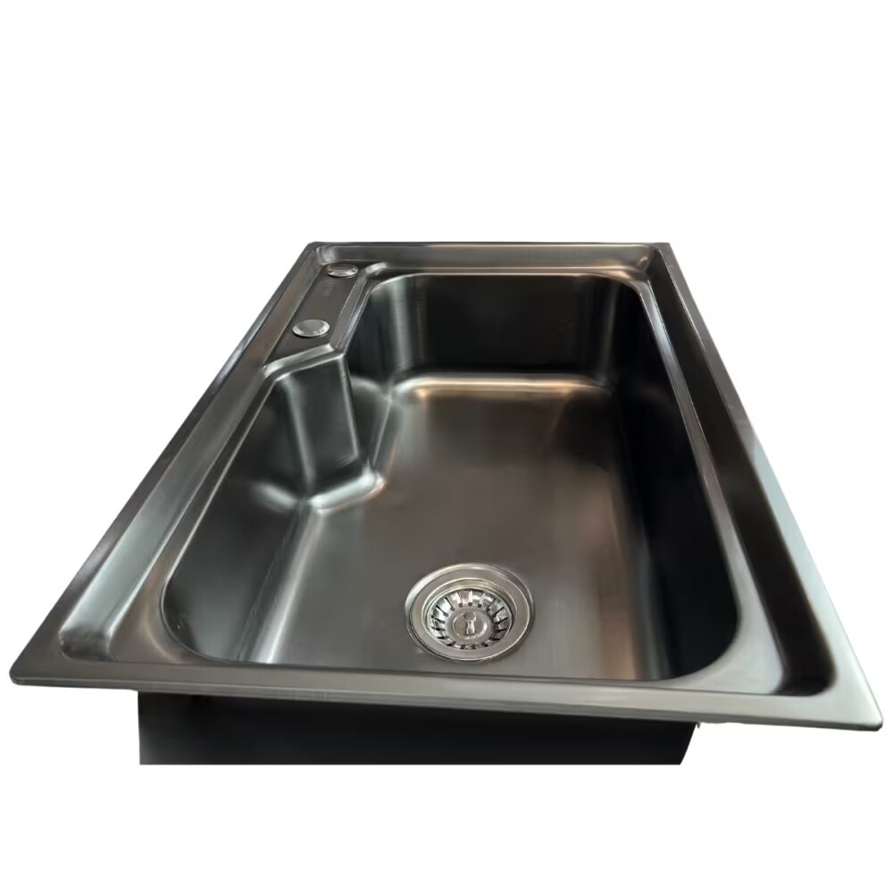 Pileta simple cocina negra acero inox. 68x45x21 cm Pileta Simple Cocina Negra Acero Inox. 68x45x21 Cm