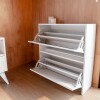 Zapatera apilable con puerta Blanca