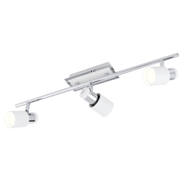 Spot varal blanco/cromo 3XGU10 INCL 5W DAVIDA EG2064