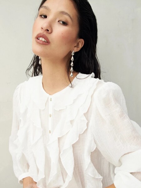 CAMISA D.CASSIN FLORICA BLANCO