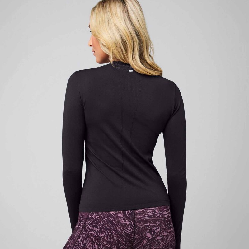 Polo Manga Larga Feather Tech+ Long-Sleeve Top Mujer Black