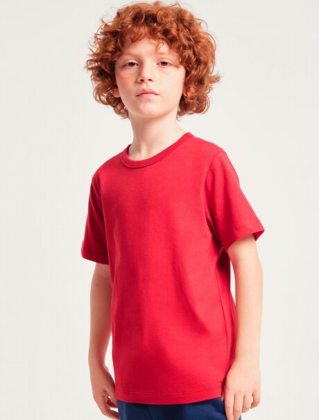 CAMISETA BÁSICA INFANTIL ROJO