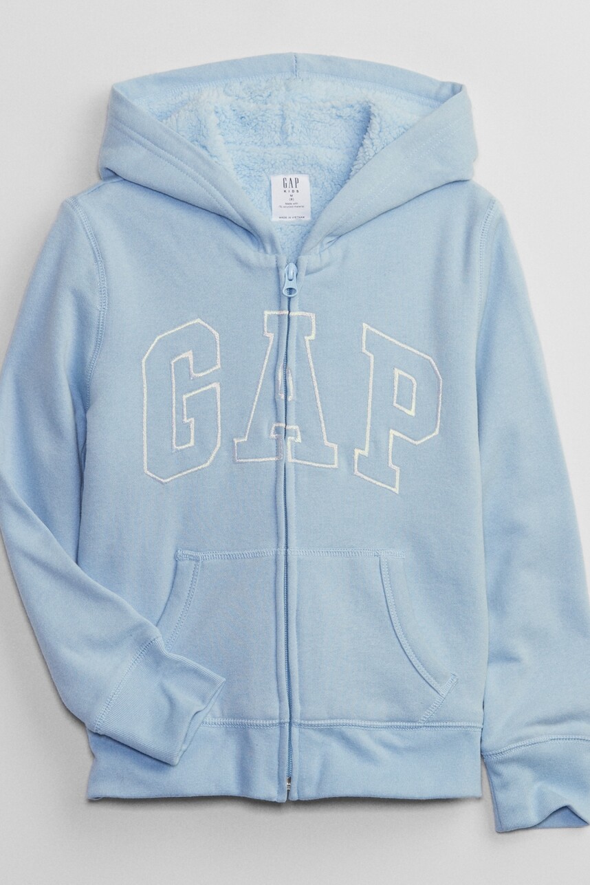 Canguro Logo Gap Con Cierre Con Corderito Niña Light Blue Shadow