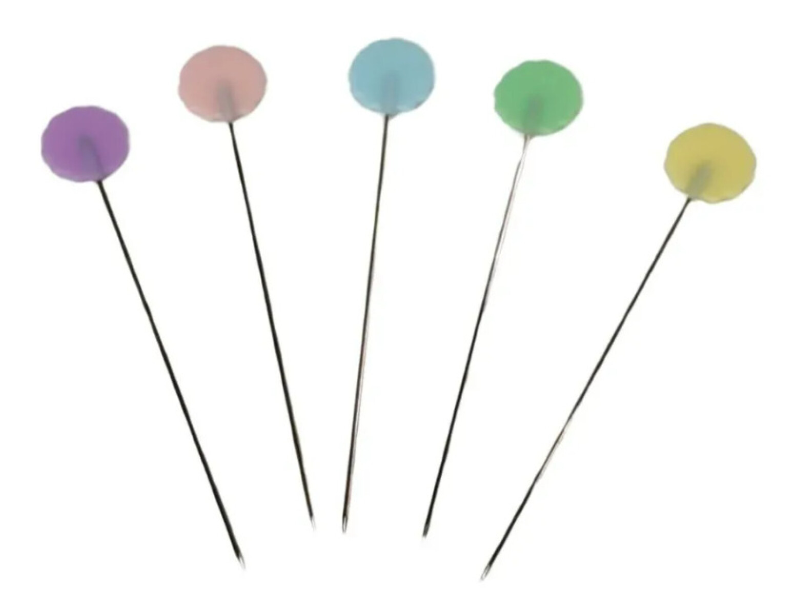 Caja Con Alfileres Patchwork Cabeza Fantasía Circulo X 50 Unidades 