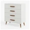 Cómoda Cajonera Padua 4 Cajones Blanca Blanco