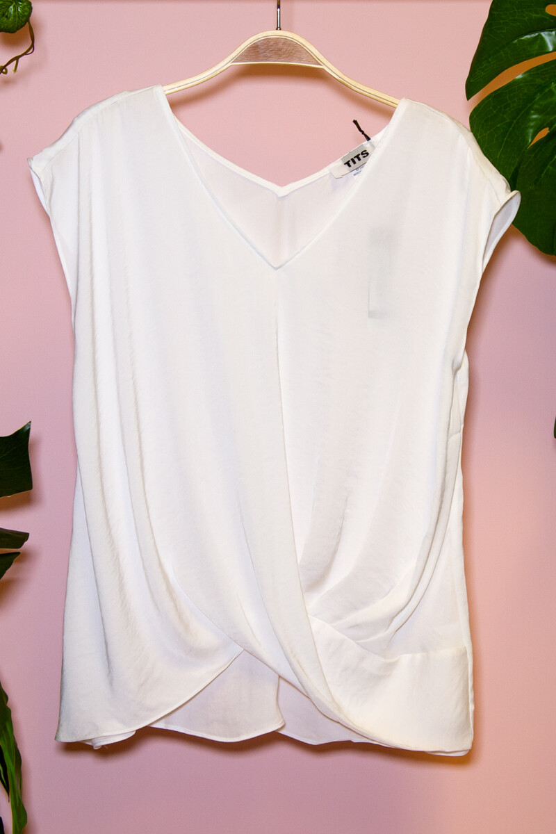 Blusa muselina irregular Blanco