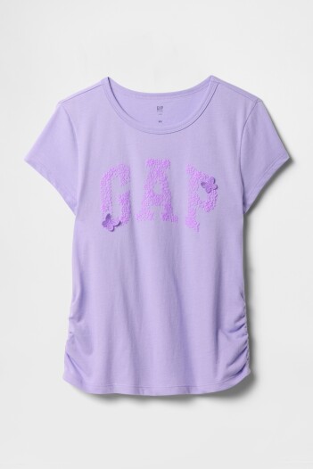 Remera Logo Gap Niña Warm Violet 568