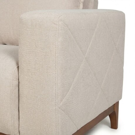 Sofá Oregon - Tela Microfibra - 3 cuerpos FX4-10 (Beige)