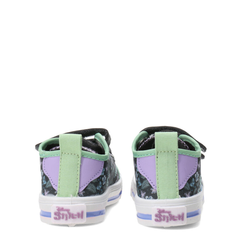 Championes Infantiles Disney Stitch Velcros Gris - Lila