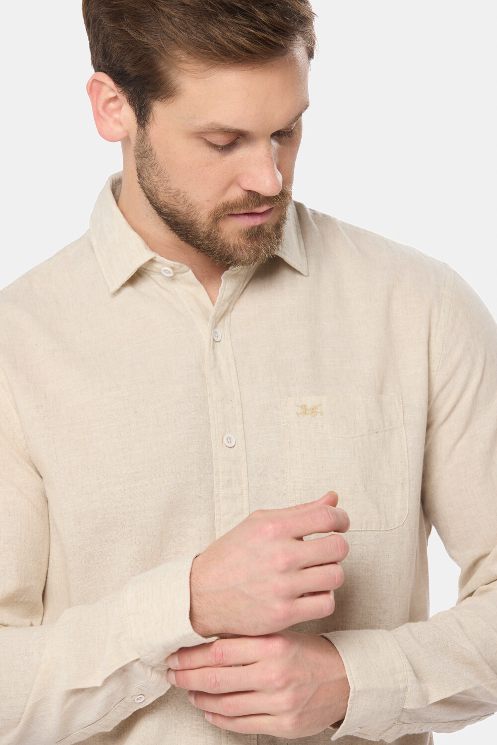 CAMISA DE LINO Beige