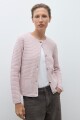 Chaqueta tejida botones metálicos rosa
