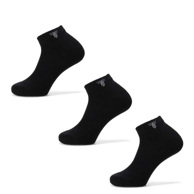 Medias Unisex Tiffosi Soquete Tripack Negro
