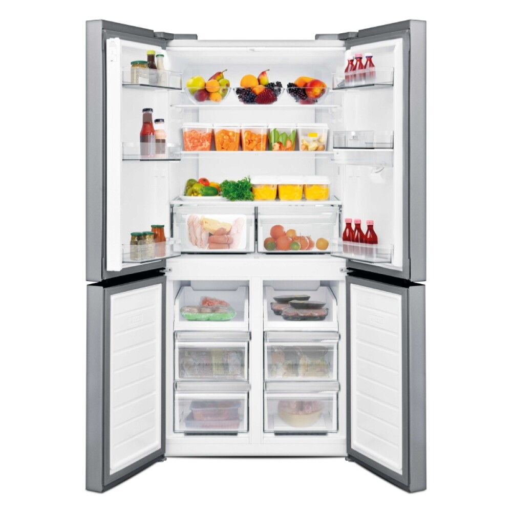 REFRIGERADOR FRIO SECO 531L-DISPENSADOR-4 PUERTAS INOX - INVERTER acero inoxidable