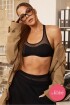 Bra Mesh Low Impact Bra Mujer Black