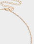 Collares Cortos Con Piedra Natural Collar Corto Bañado En Oro Con Piedra Natural - Dorado