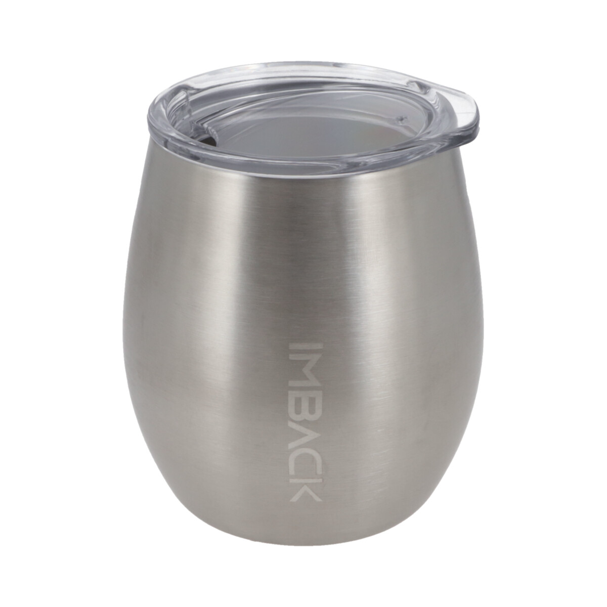 Mate De Acero Inoxidable Termico Anti Vuelco Con Tapa 240 Ml Vaso Termo Imback Color Plateado 