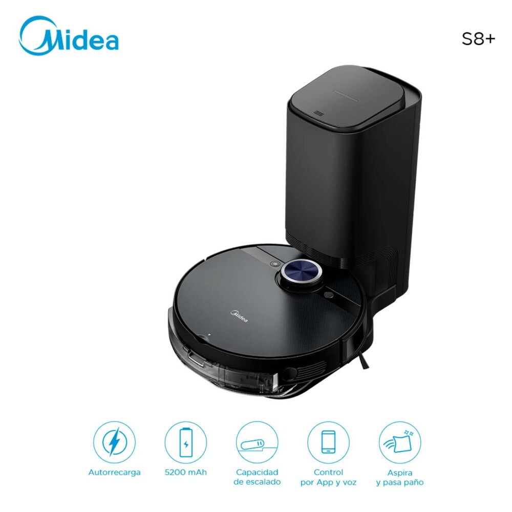 ASPIRADORA ROBOT MIDEA 450-ML NEGRO S8+