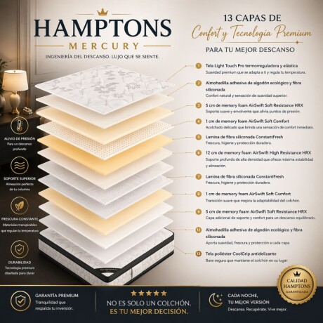 Sommier Baul Queen HAMPTONS Mercury Con Respaldo Sommier Baul Queen HAMPTONS Mercury Con Respaldo