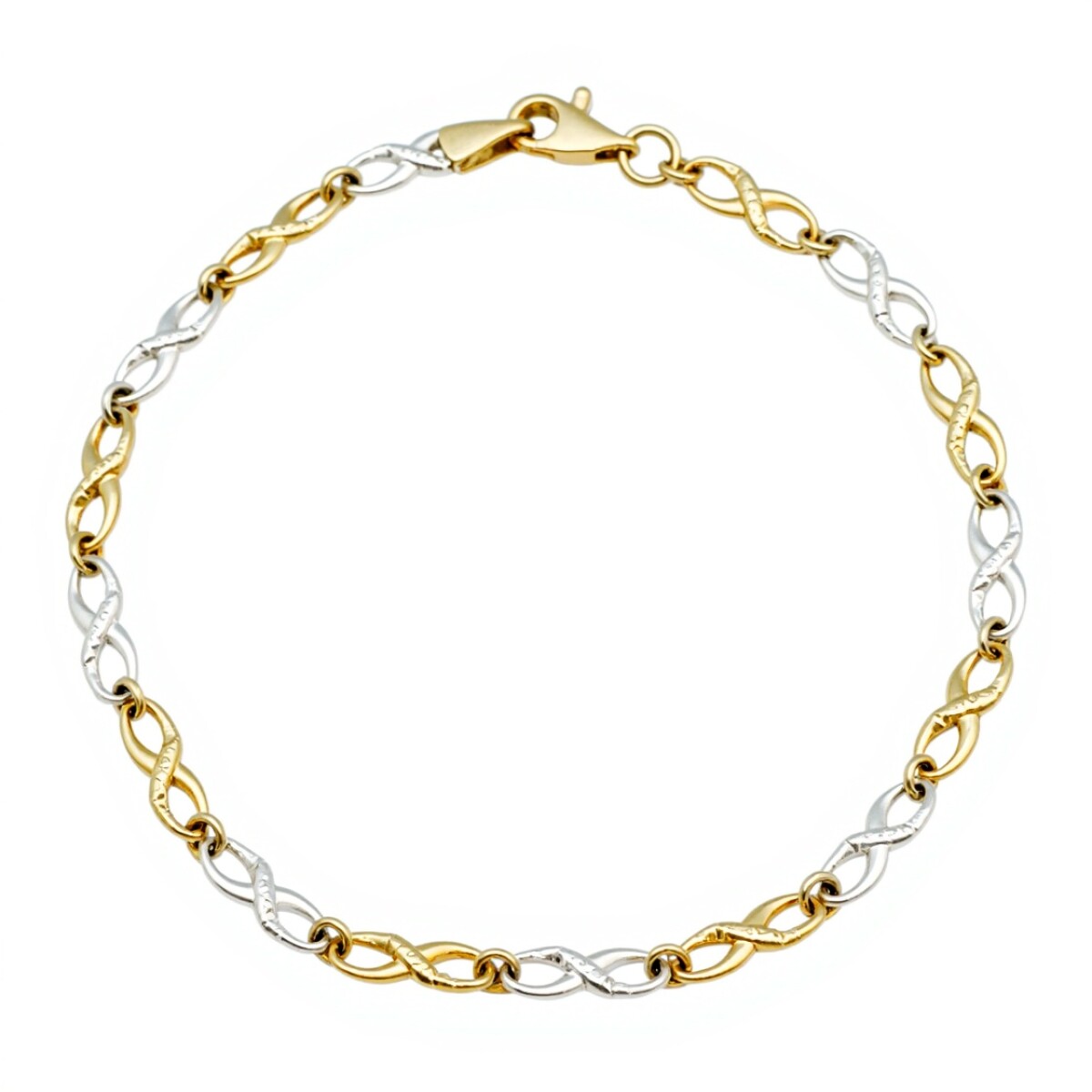 Pulsera Infinito -Oro bajo-Sin Piedra-PU8051 - sinpiedra 