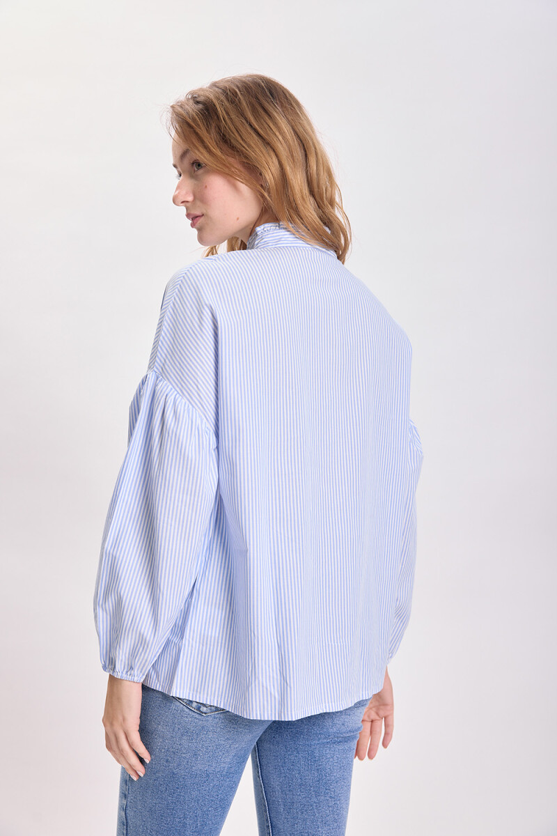Camisa a rayas Blanco