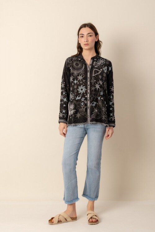 Camisa bordada Johnny Was Camisa bordada Johnny Was