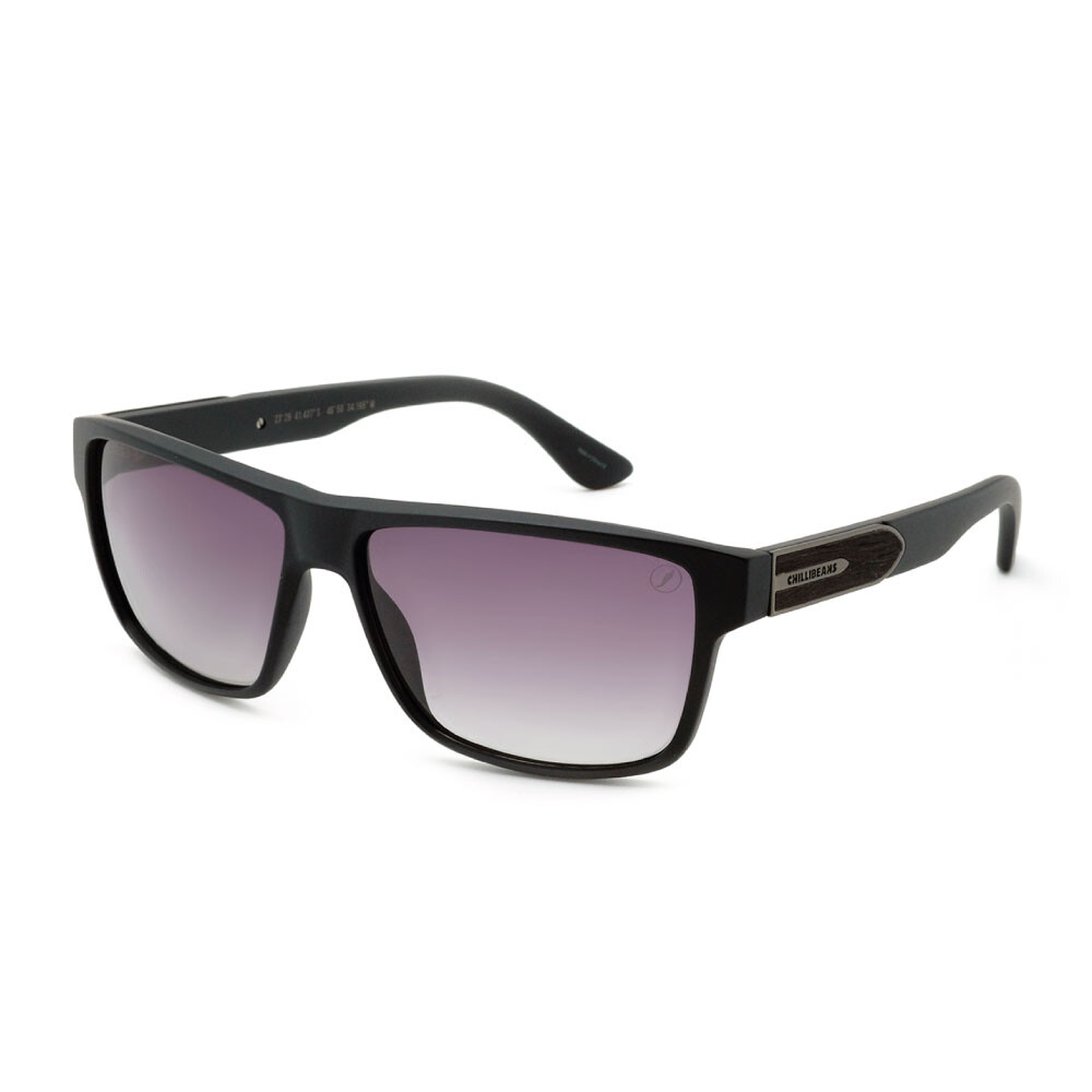 Lentes De Sol Bambu E Madeira Cuadrado - Unisex Gradiente/Negro