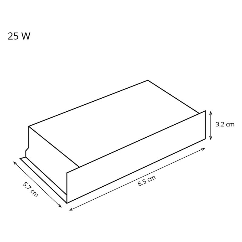 Transformador para cinta led 25W Transformador para cinta led 25W