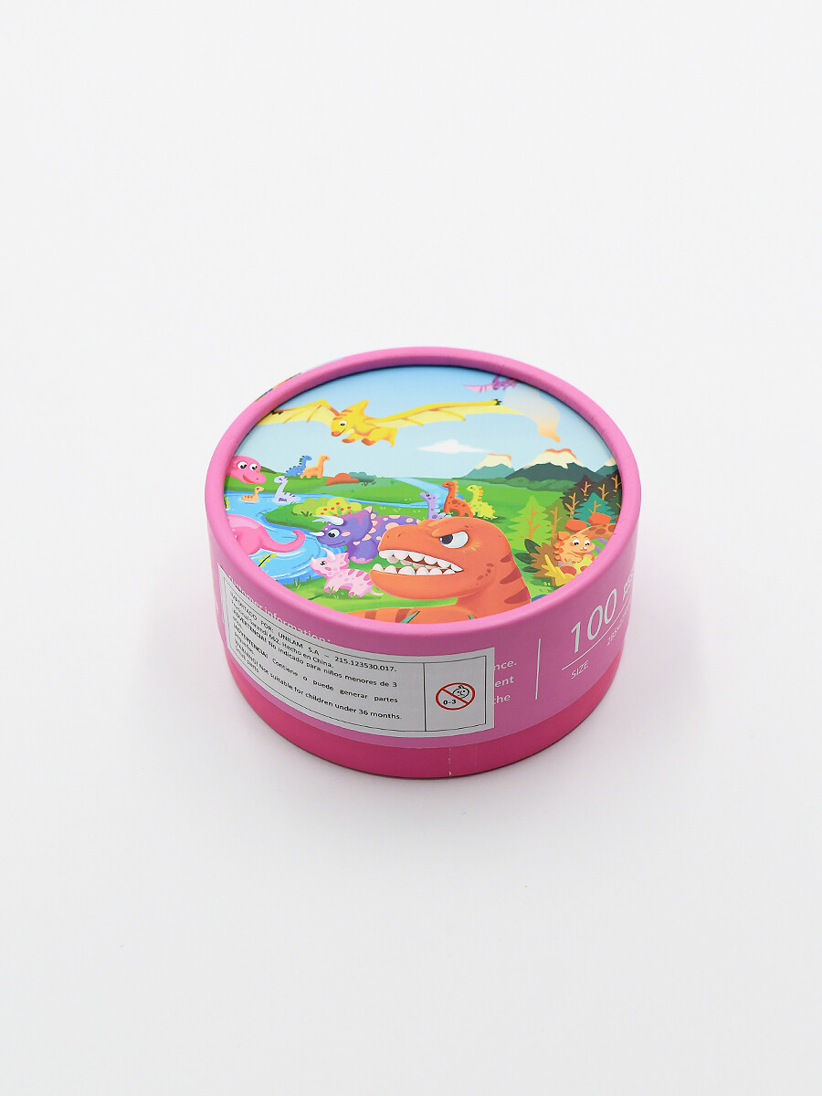 PUZZLES DINOS - ROSADO 