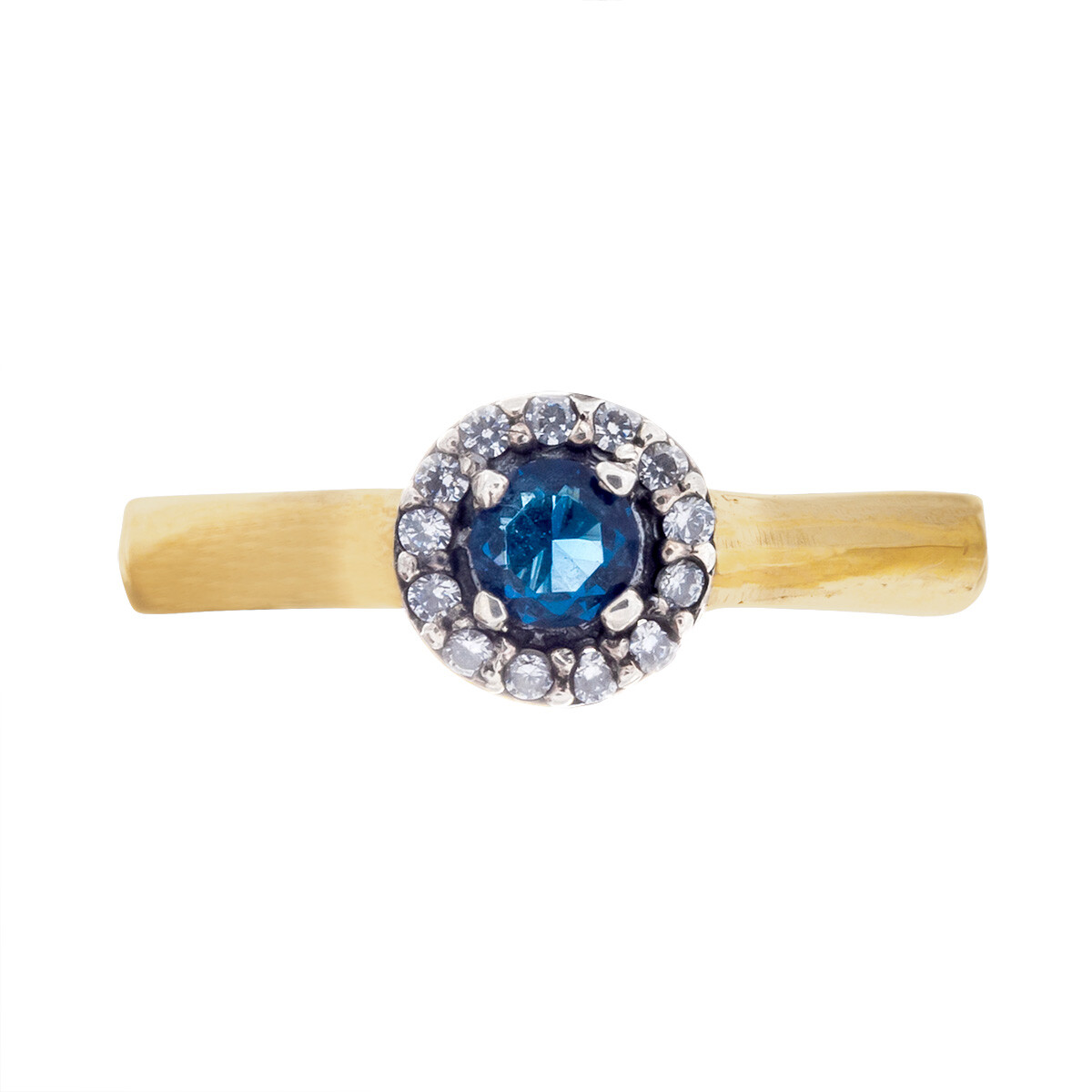 ANillo de plata 925, double con circonias 