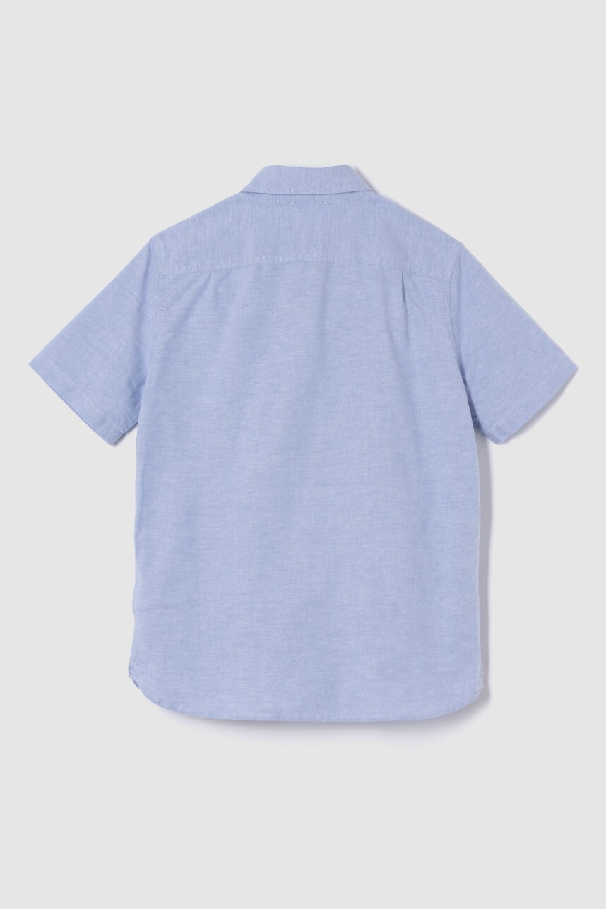Camisa Oxford Manga Corta Niño Blue Opal 420