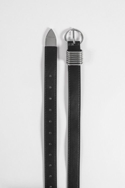 Cinturón multiple hebillas negro