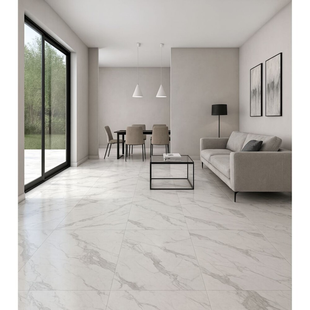 Gres Statuario 60x120 cm Mate y Rectificado Gres Statuario 60x120 Cm Mate Y Rectificado