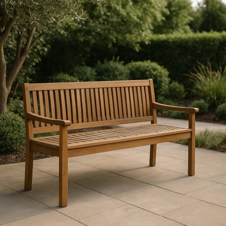 BANCO MADERA NATURAL-BEIGE COMFORT