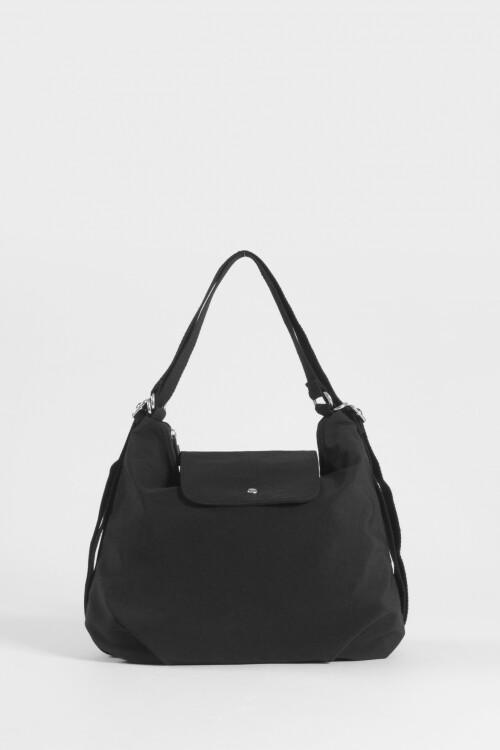 Hobo mochila de tela negro