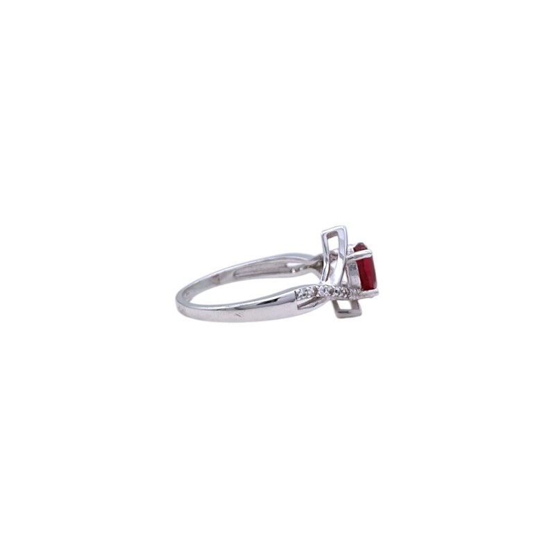 Anillo Red -Plata 925-Con Rubí y Zirconia-AN4566 conpiedra