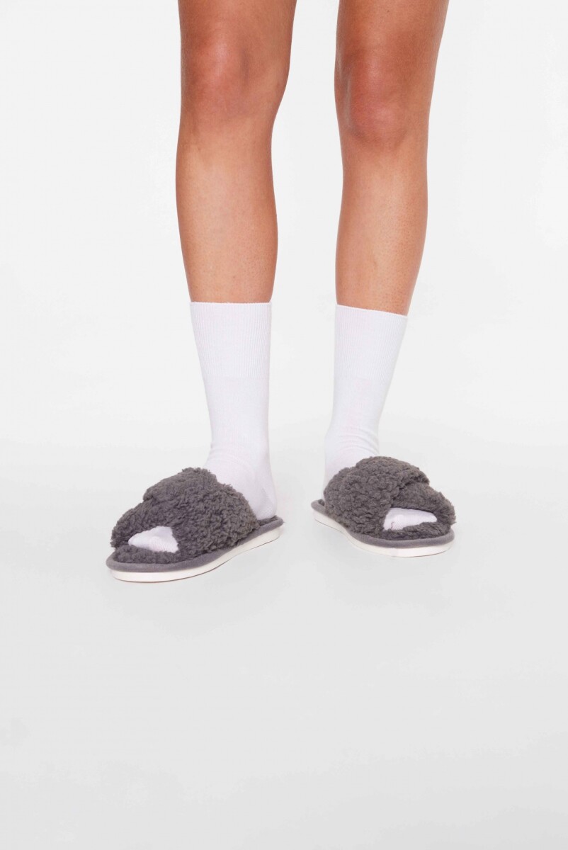 Pantuflas Mara - Gris Oscuro 