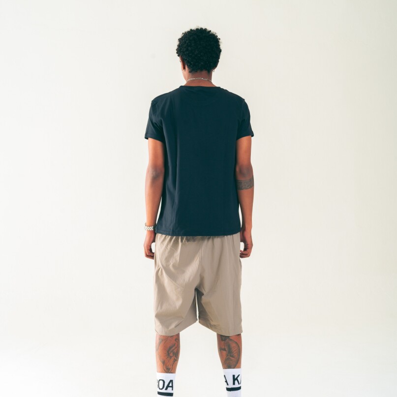 Short Logo Bermuda Nylon Beige