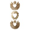 SET ESPEJO METAL DORADO 3PZAS Unica