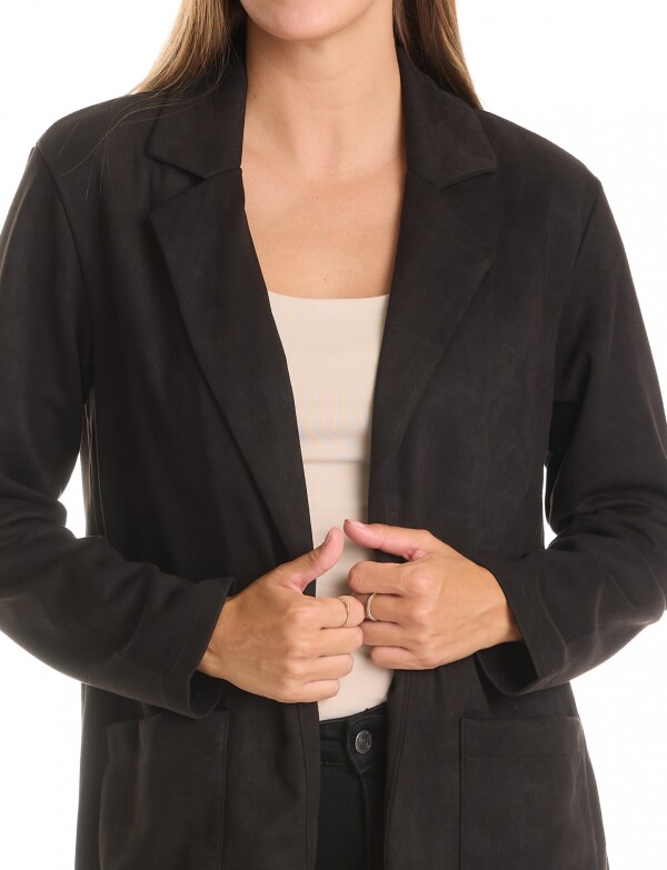 Blazer Faux Suede NEGRO