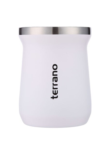 Mate Acero Inox. Camionero Blanco