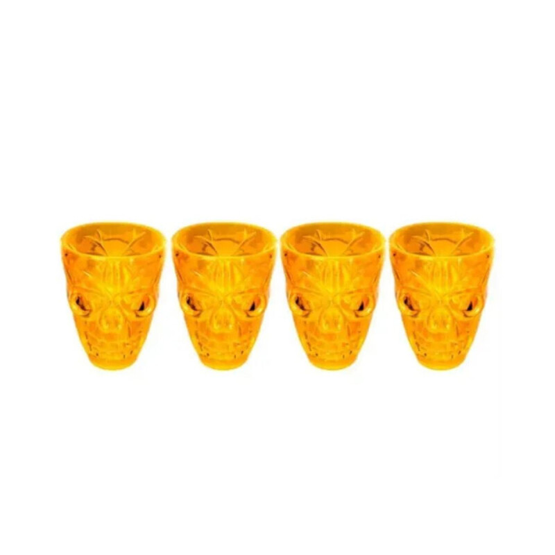 Vaso de Shot Calavera Naranja Vaso de Shot Calavera Naranja