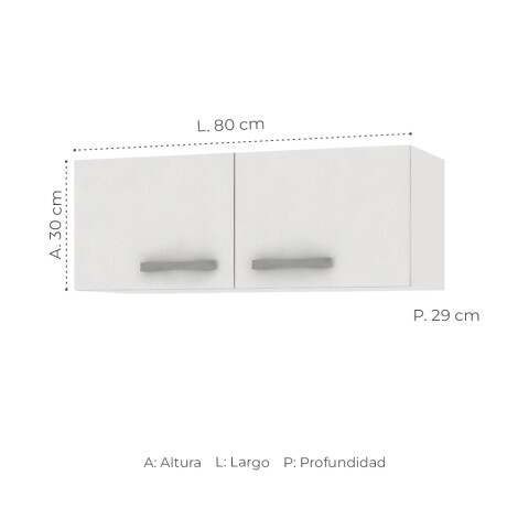 [ OUTLET ] Mueble Aereo de 2 puertas s/estante interior natural 80x29x30cm Blanco [ OUTLET ] Mueble Aereo de 2 puertas s/estante interior natural 80x29x30cm Blanco
