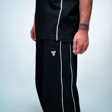 Pantalón Piping De Hombre Negro