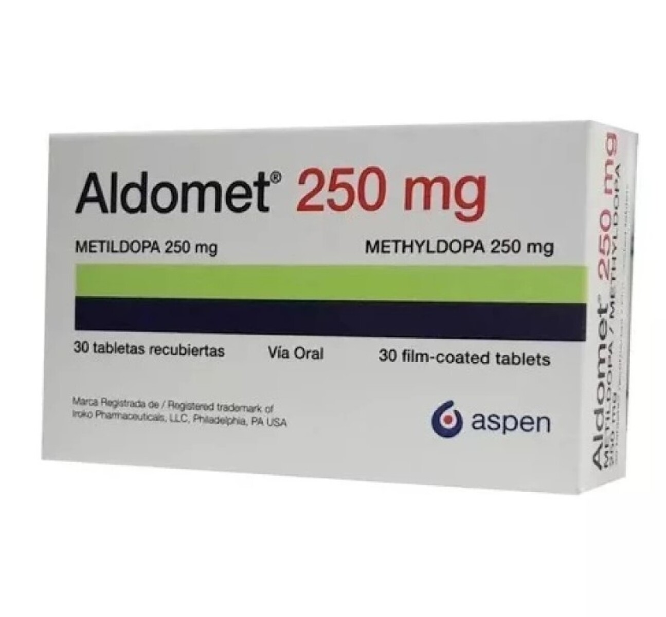 Aldomet 250mg 30 Comprimidos 