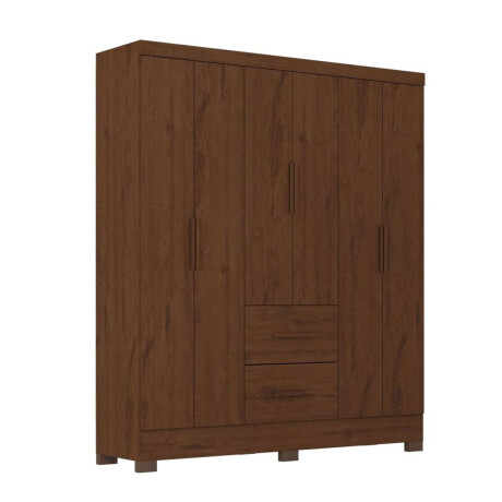 Ropero Primordial Max 6 Puertas 2 Cajones Jacaranda
