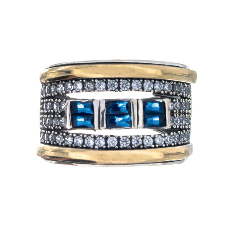 Anillo de plata 925, double con circonias Anillo de plata 925, double con circonias