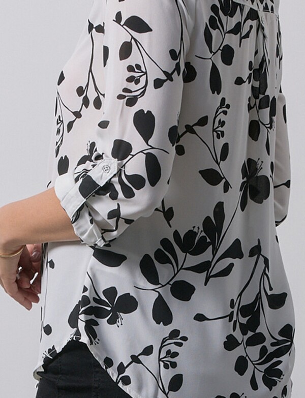 Blusa Botones Print BLANCO/NEGRO