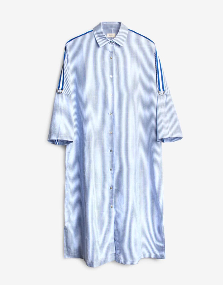 Vestido Camisero - Combinacion Bicolor 